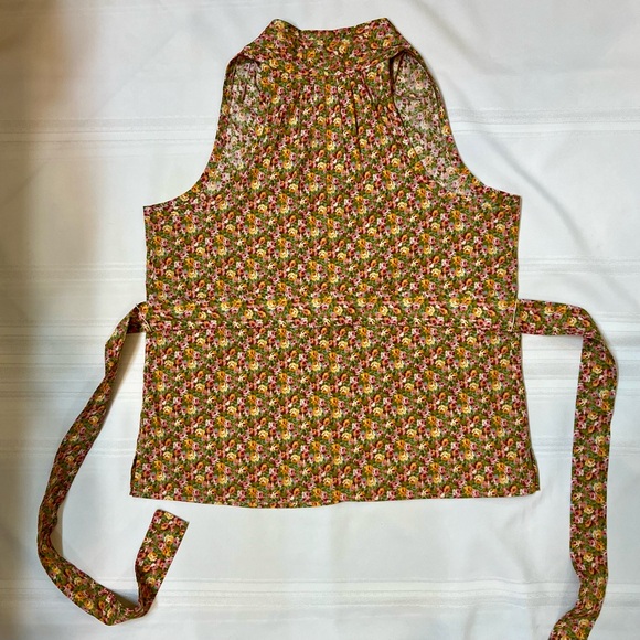 Talbots Pullover Sleeveless V-Neck Floral Blouse Sz 16P Cotton Blend EUC Stretch - Picture 2 of 13